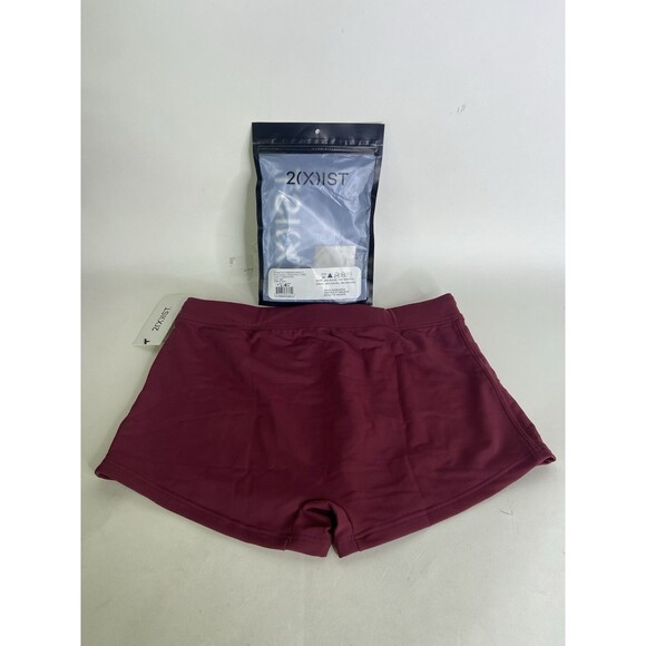 2XIST Essentials Cabo Swim Trunks Swimwear Bottoms Cordovan Red Mens Size S - Picture 2 of 6